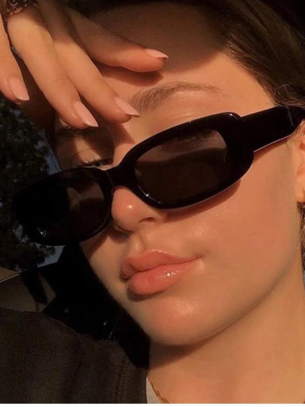 Retro Rectangle Sun Glasses